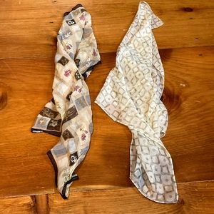 *Bundle/2* Silk Kerchief Scarf Scarves Wimple, Hennin, Gable Hood